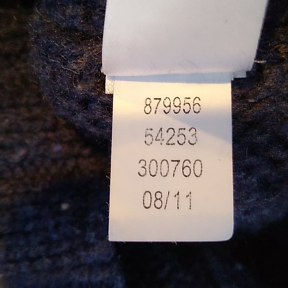 Athleta Vintage Cable Knit Sweater Navy Blue Small - Picture 6 of 6